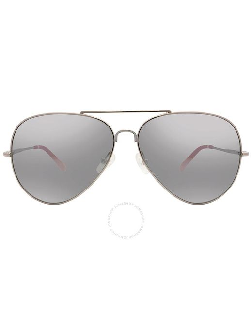 Orlebar Brown Gray Silver Pilot Sunglasses