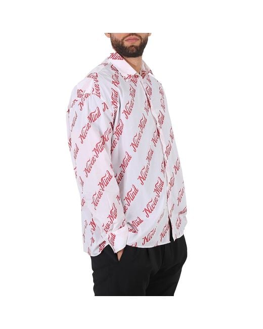 Etudes Studio Red Nevermind Long-Sleeved Shirt, Brand Size 46 (Us for men
