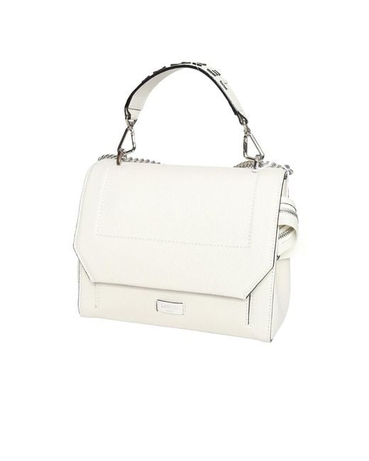Lancel White M Flap Bag