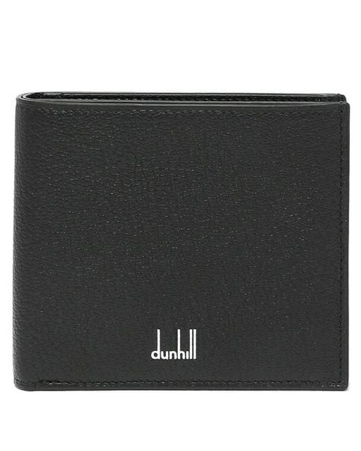 Dunhill Black 4Cc Coin Purse Duke Fine Leather Billfold Wallet for men