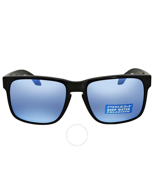Oakley Blue Holbrook Prizm Deep Water Polarized Square Sunglasses Oo9102 9102c1 57 for men