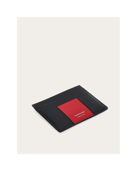 Ferragamo Red Leather Cardholder for men