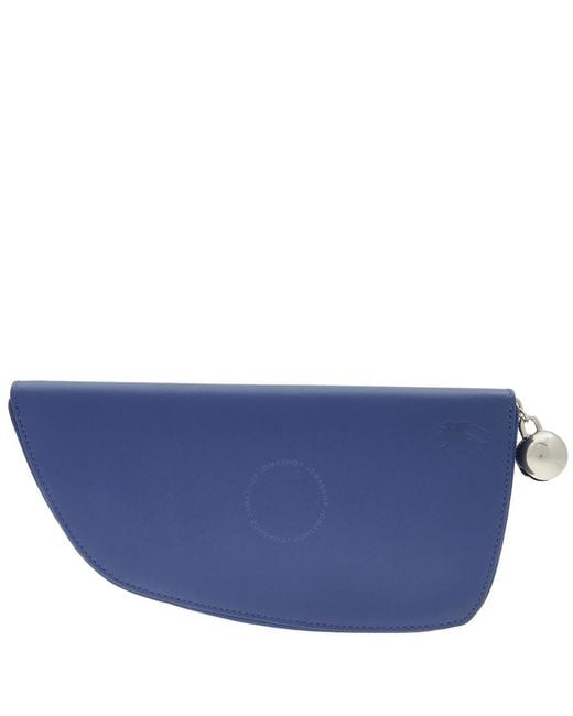 Burberry Blue Large Shield Bell Charm Zip Wallet