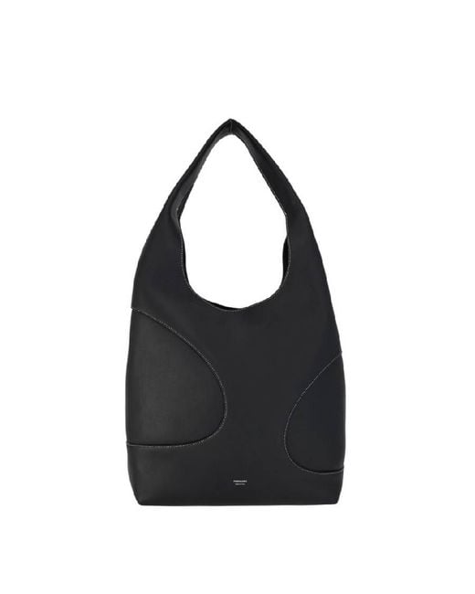 Ferragamo Black Hobo Bag With Cut-Out Detailing for men