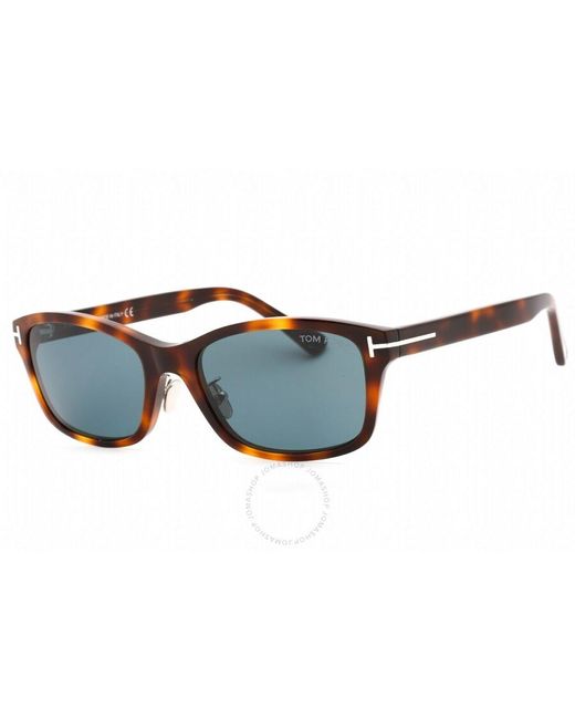 Tom Ford Blue Green Rectangular Sunglasses Ft0875-d 53n 56 for men
