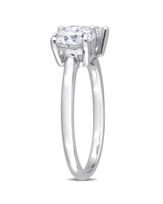 Created Forever Metallic 2 Ct Tw Pear & Round Lab Created Diamond 2-Stone Engagement Ring