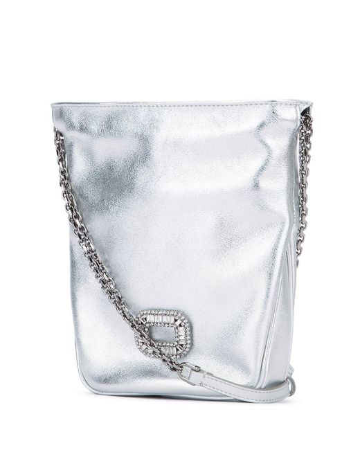 Roger Vivier White Pilgrim Pocket Nano