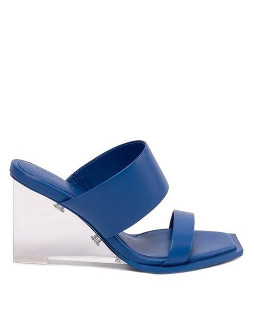 McQueen Blue Galactic Shard Sandals, Brand Size 38 Us