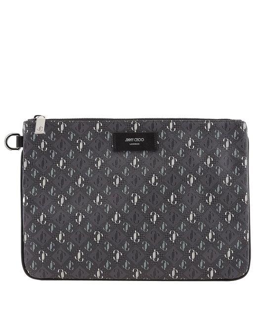 Jimmy Choo Gray Derek-N Pouch for men