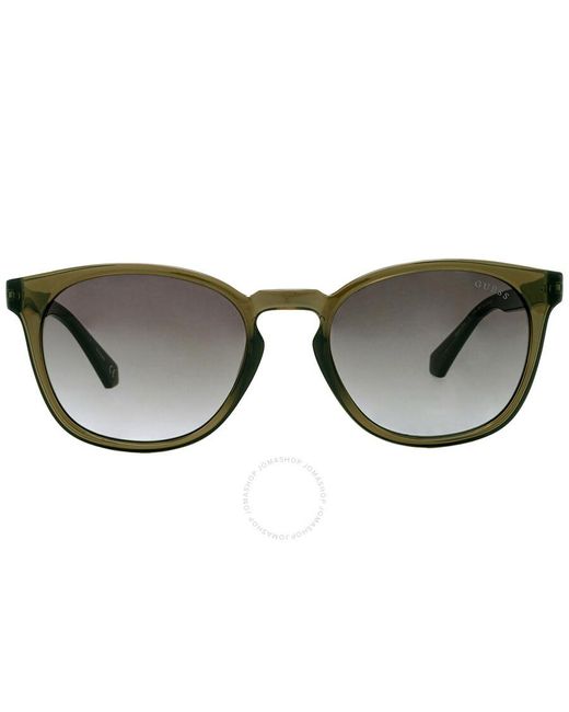Guess Brown Green Gradient Oval Sunglasses Gu00045 96p 54 for men