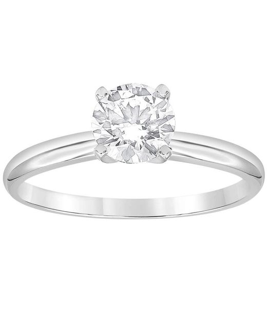 Brilliant Diamond Metallic 2..00 Carat 14K Round Cut Lab Grown Diamond Solitaire Ring For - Color/Clarity-Jsi