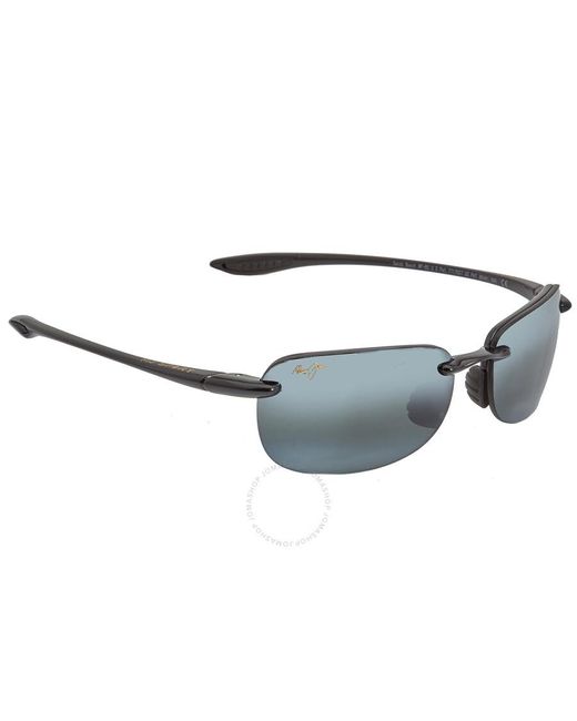 Maui Jim Blue Sandy Beach Grey Wrap Sunglasses 408-02 56