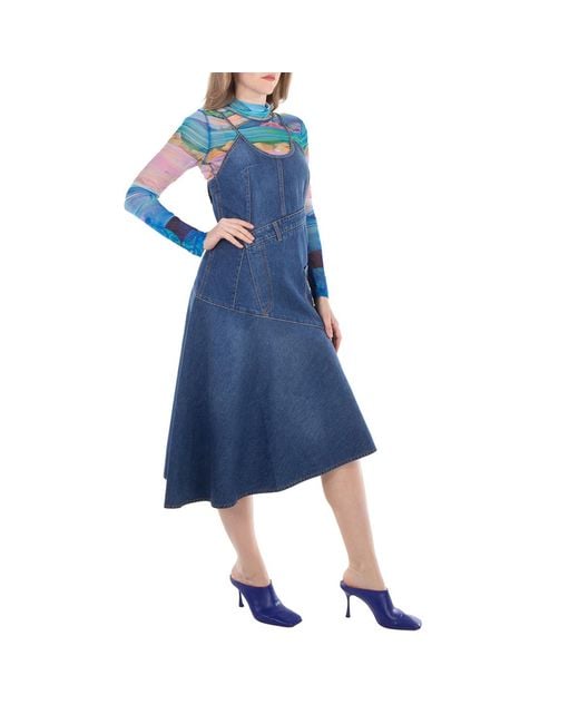 J.W. Anderson Blue Twisted Denim Cotton Dress, Brand Size 6 (Us