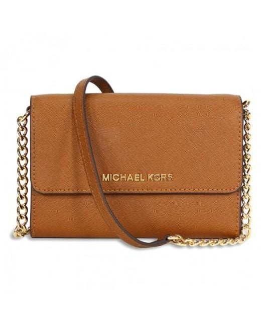 Michael Kors Brown Jet Set Large Phone Crossbody