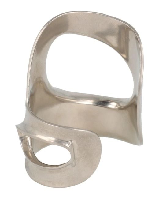 Ferragamo White Small Sculptural Cutout Bracelet