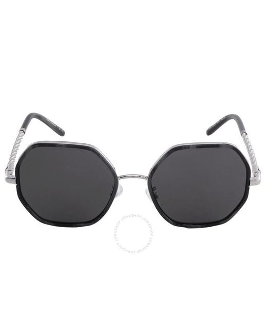 Tory Burch Solid Gray Irregular Sunglasses Ty6092 333087 55