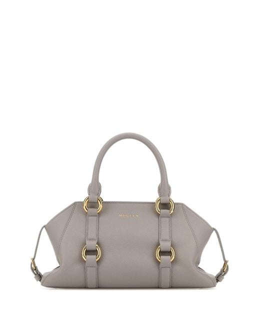 McQueen Multicolor Grey Leather Small Farringdon Handbag
