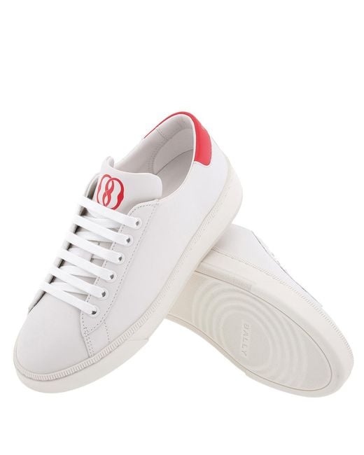 Bally Pink Ryver Leather Low-Top Sneakers, Brand Size 38 Us
