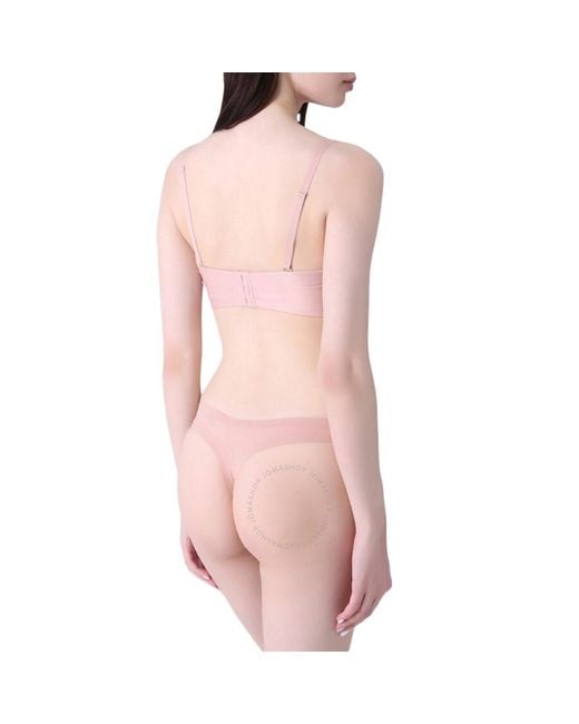Wolford Pink Slinky Cotton Contour String Panty