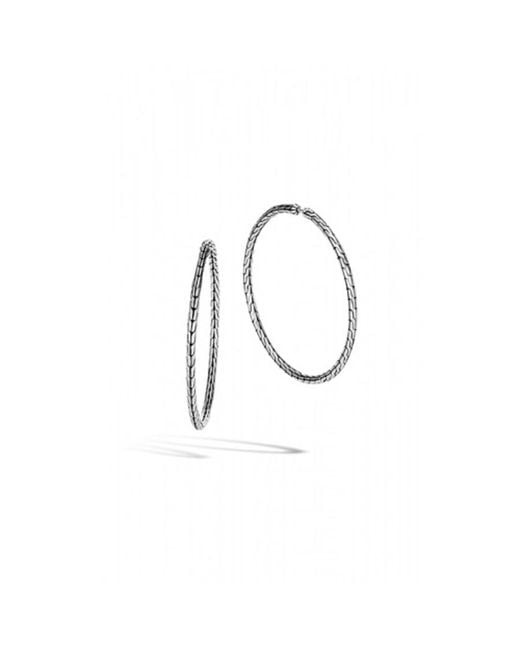 John Hardy White 45Mm Classic Chain Sterling Hoop Earring
