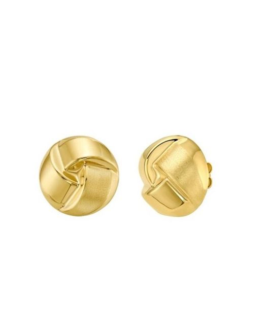Tresorra Yellow 14K Large Fancy Knot Stud Earrings