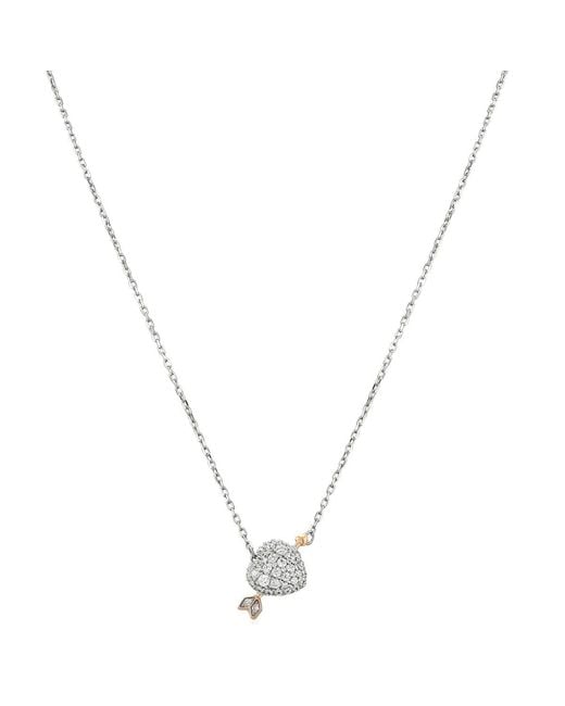 Swarovski Metallic Idyllia Mixed Cuts Heart Pendant Necklace