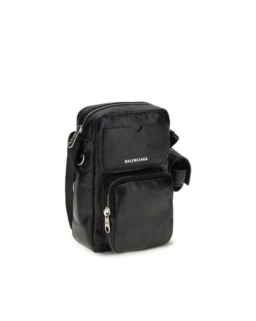 Balenciaga Black Superbusy Vertical Crossbody Bag for men