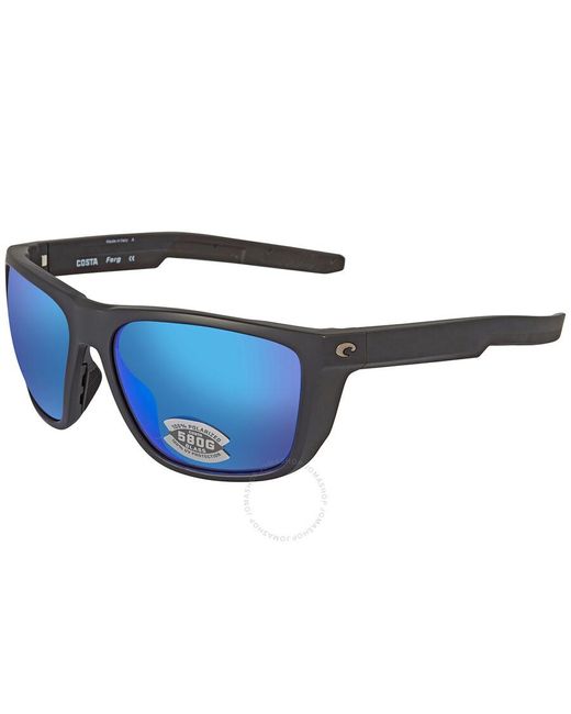 Costa Del Mar Cta Del Mar Ferg Blue Mirror Polarized Glass (580g) Rectangular Sunglasses  11 Obmglp 59 for men