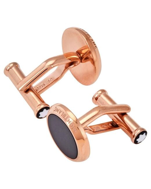 Montblanc Brown Meisterstuck Rose Pvd Cufflinks for men