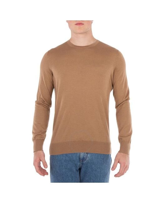 Zegna Blue Ermenegildo Cashmere-Silk Crewneck Sweater for men