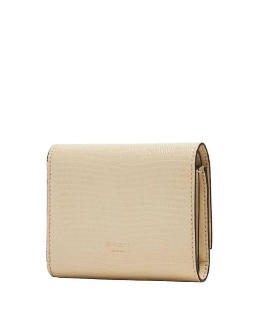 Jimmy Choo Natural Marinda Diamond-Chain Leather Wallet for men