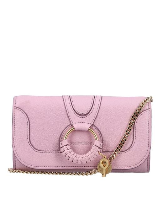 See By Chloé Pink Hana Chain Wallet