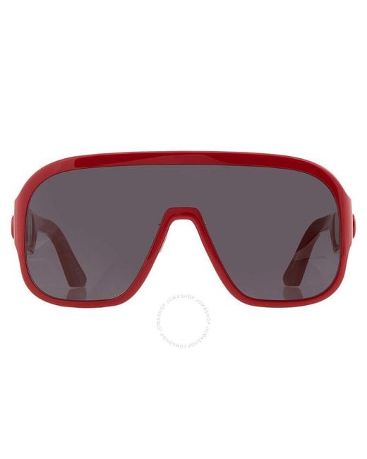 Dior Red Dark Grey Shield Sunglasses Bobbysport Cd40054u 68a 00