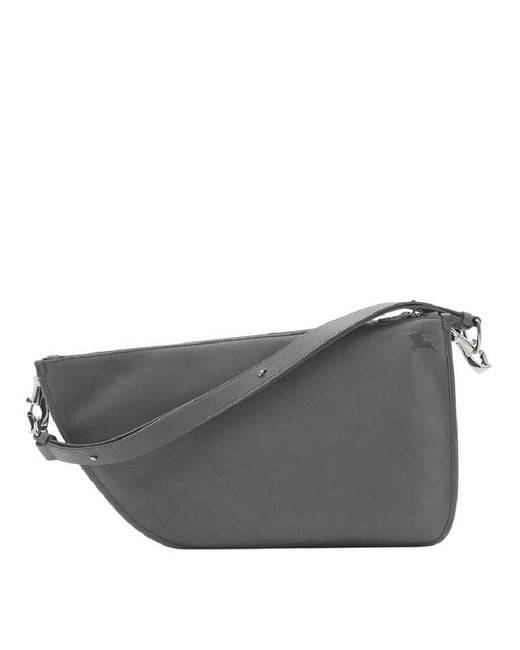 Burberry Gray Shield Twin Leather Shoulder Bag