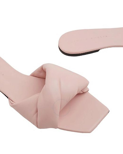 STUDIO AMELIA Pink Rose Twist Front 10 Flat Leather S