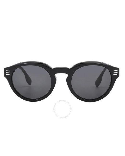 Burberry Gray Dark Grey Round Sunglasses Be4404 300187 50 for men