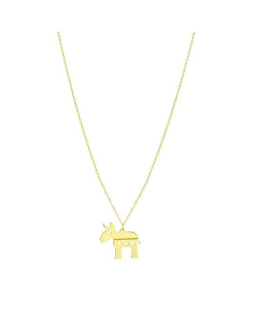 Tresorra Metallic 14K Donkey Pendant Necklace