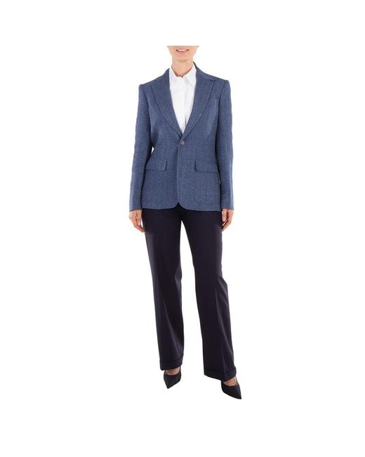 Polo Ralph Lauren Blue Pleated Long Pants