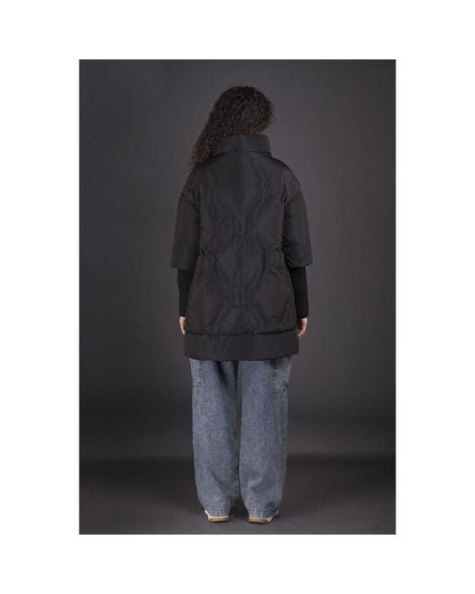 Moorer Gray Quilted Oversized Jacket