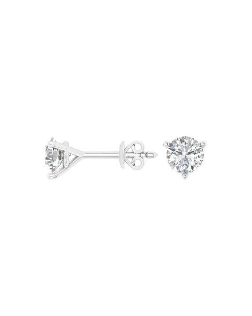 Brilliant Diamond White 14Kt 1.50 Carat Lab Grown Diamond Stud Earrings For