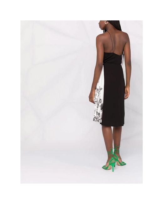 Ferragamo Black Pleated Silk Skirt