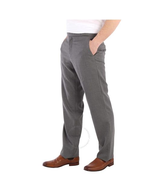 Burberry Gray Charcoal Wool English Fit Tailored Trousers for men