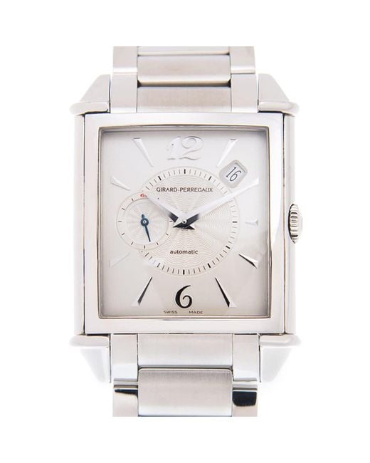 Girard-perregaux White Vintage 1948 Silver Dial Stainless Steel Automatic Watch -11a for men