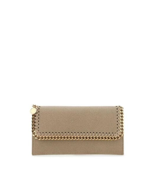Stella McCartney Natural Falabella Flap Continental Wallet