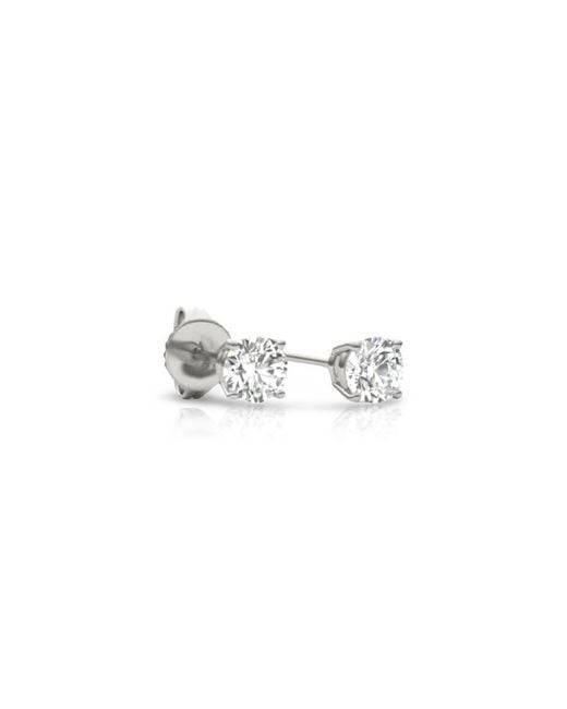 Tresorra White 14K Round Cut Earth Mined Diamond Stud Earrings