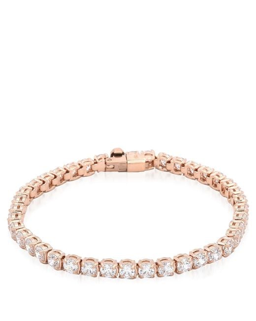 Swarovski Pink Rose-Tone Matrix Tennis Bracelet