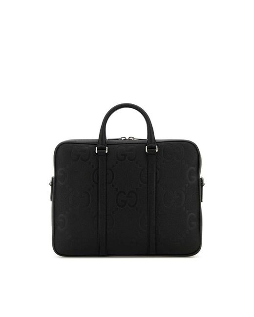 Gucci Black Leather Briefcase for men