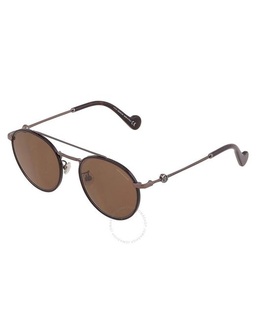 Moncler Brown Round Sunglasses Ml0179-d 08h 52