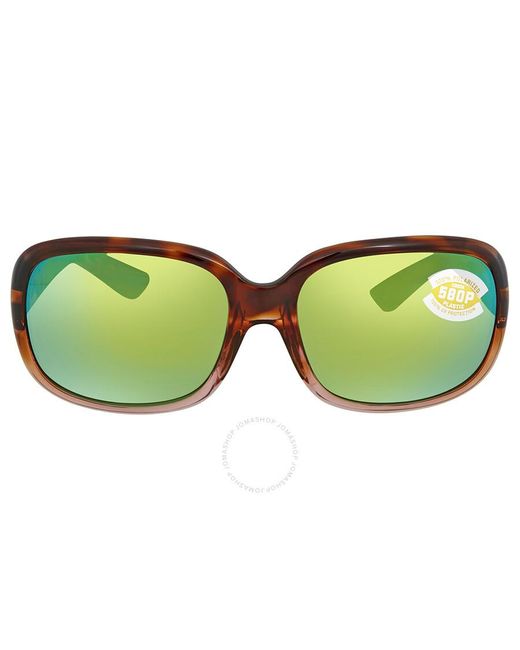 Costa Del Mar Gannet Green Mirror Polarized Polycarbonate Sunglasses Gnt 120 Ogmp 58