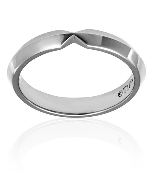 Tiffany & Co Metallic Setting Ring Nesting Narrow Band Ring